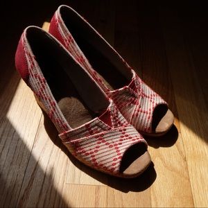 TOMS Cork Women's Open Toe Classic Wedges